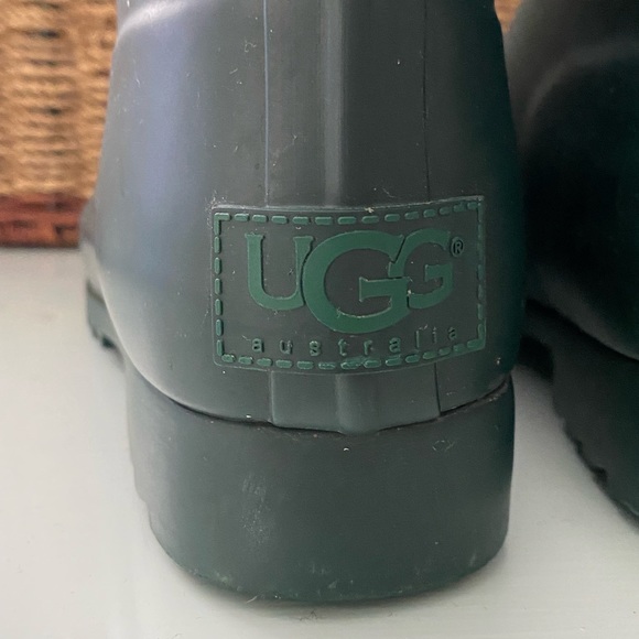 UGG Sabine βGreen & Plaidβ Wellies / Rain boots Womens SIZE 7 βοΈ - Picture 7 of 12